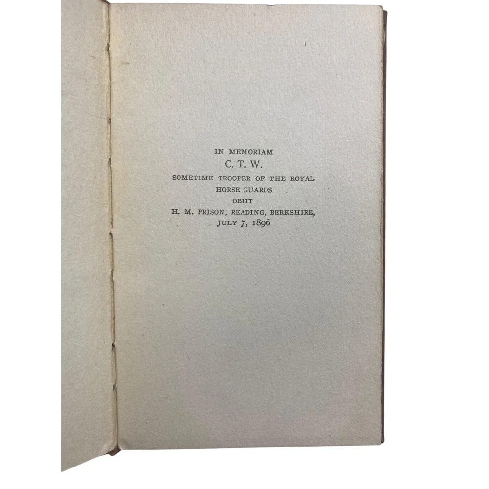 The Ballad of Reading‎ Gaol Oscar Wilde 1896 Poem H M Prison